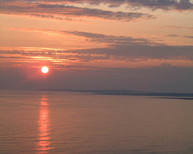 104_sunset over Aran Islands
